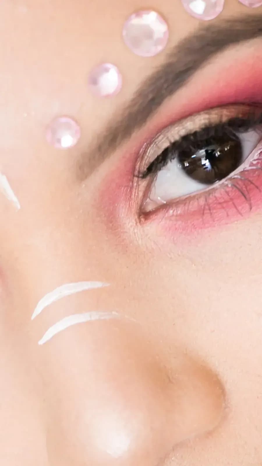 Esthetician with lash lift tools
