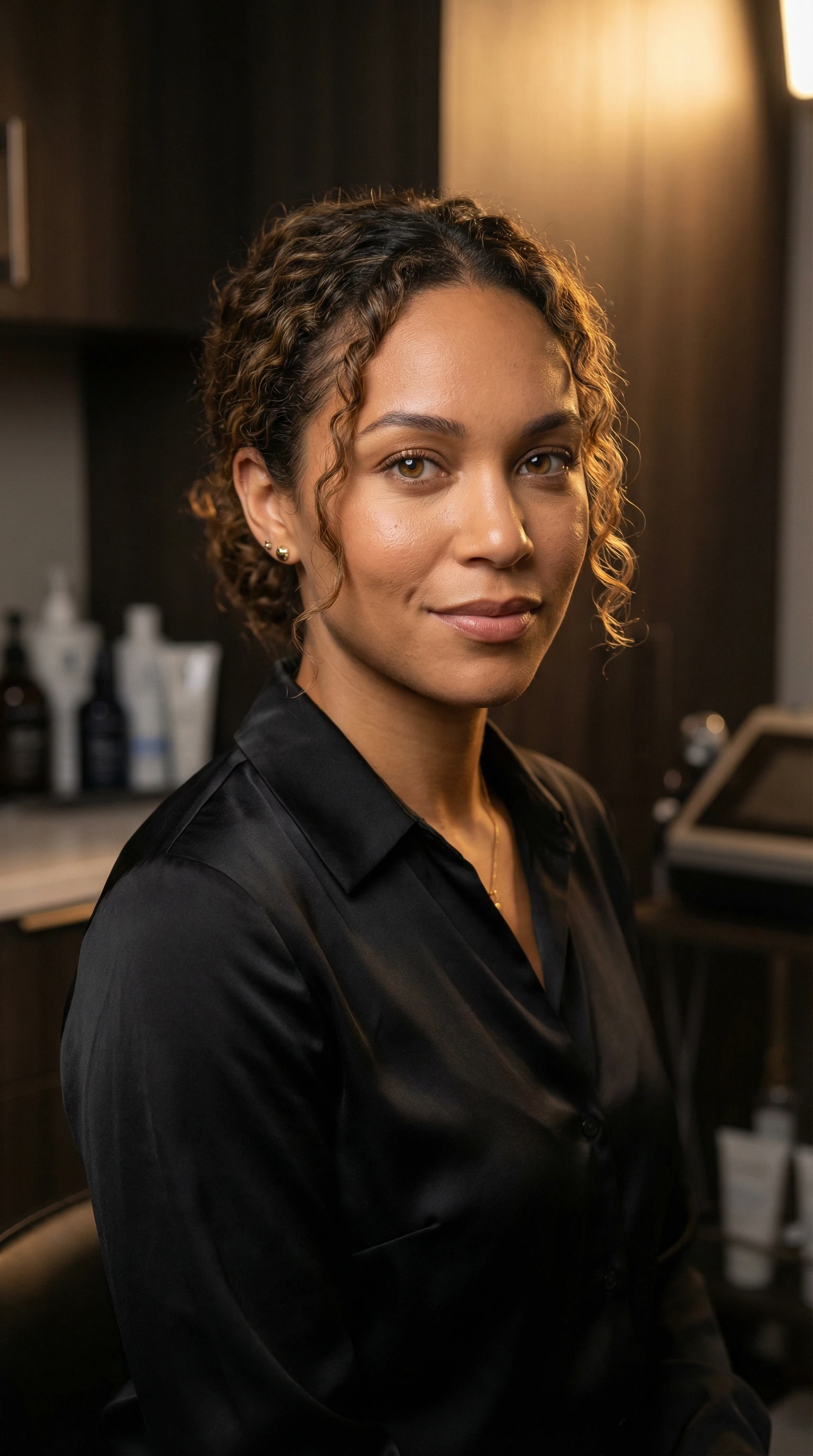 Esthetician performing chemical peel treatment