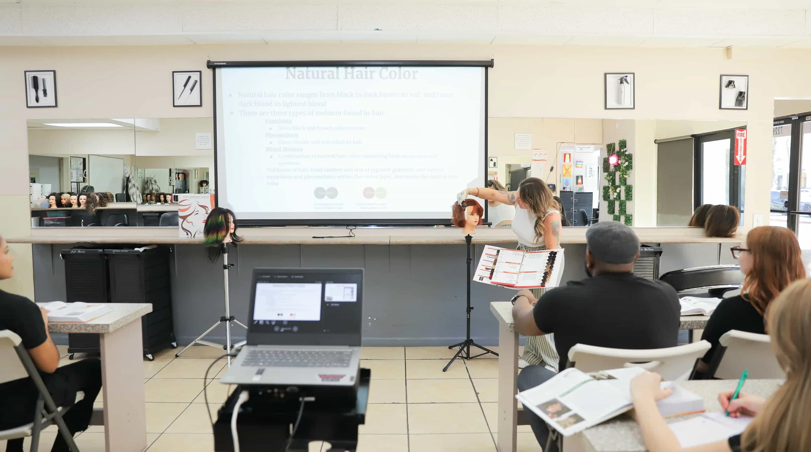 Salon owner in luxury salon