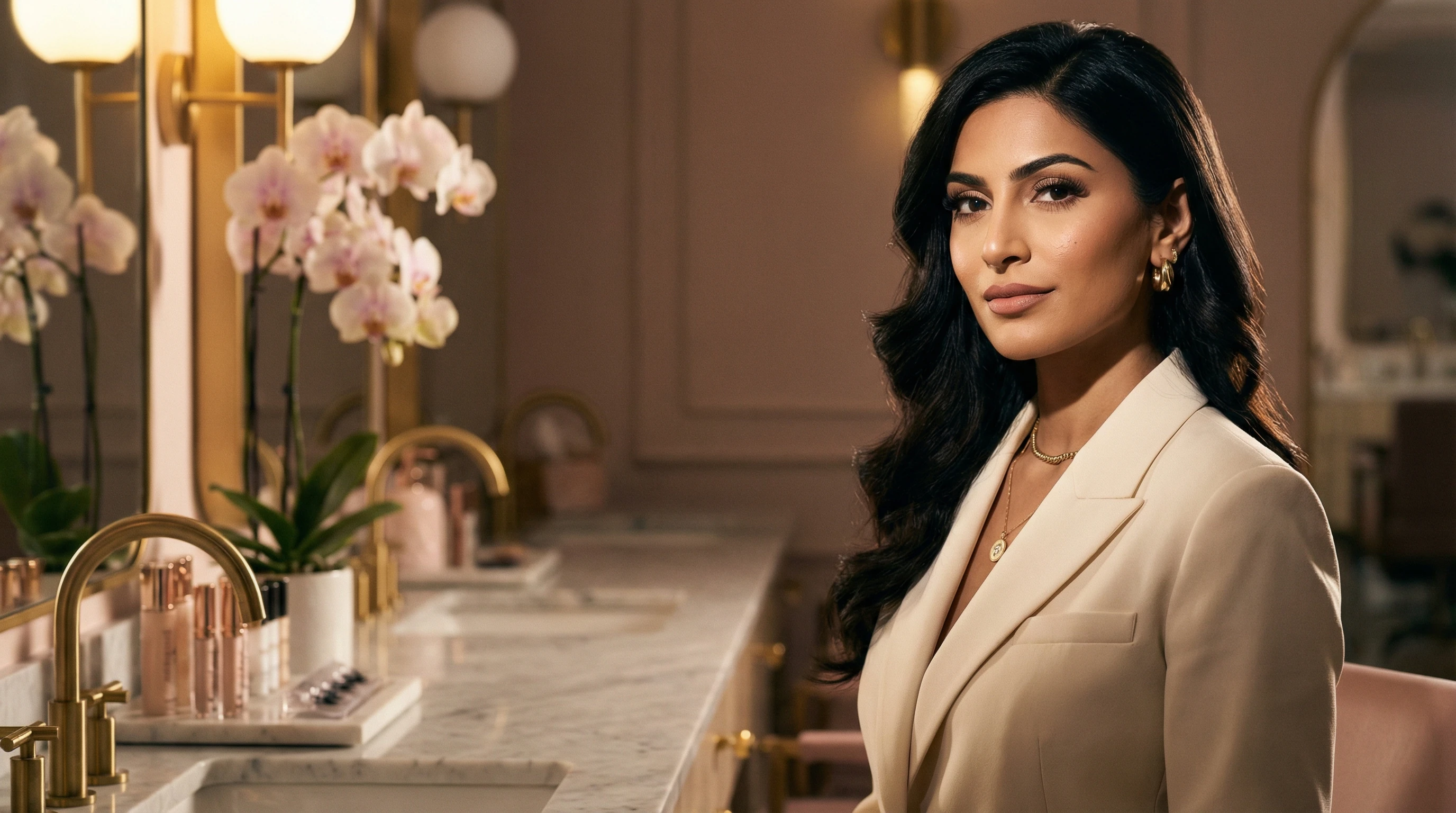 Lash studio owner in luxury space