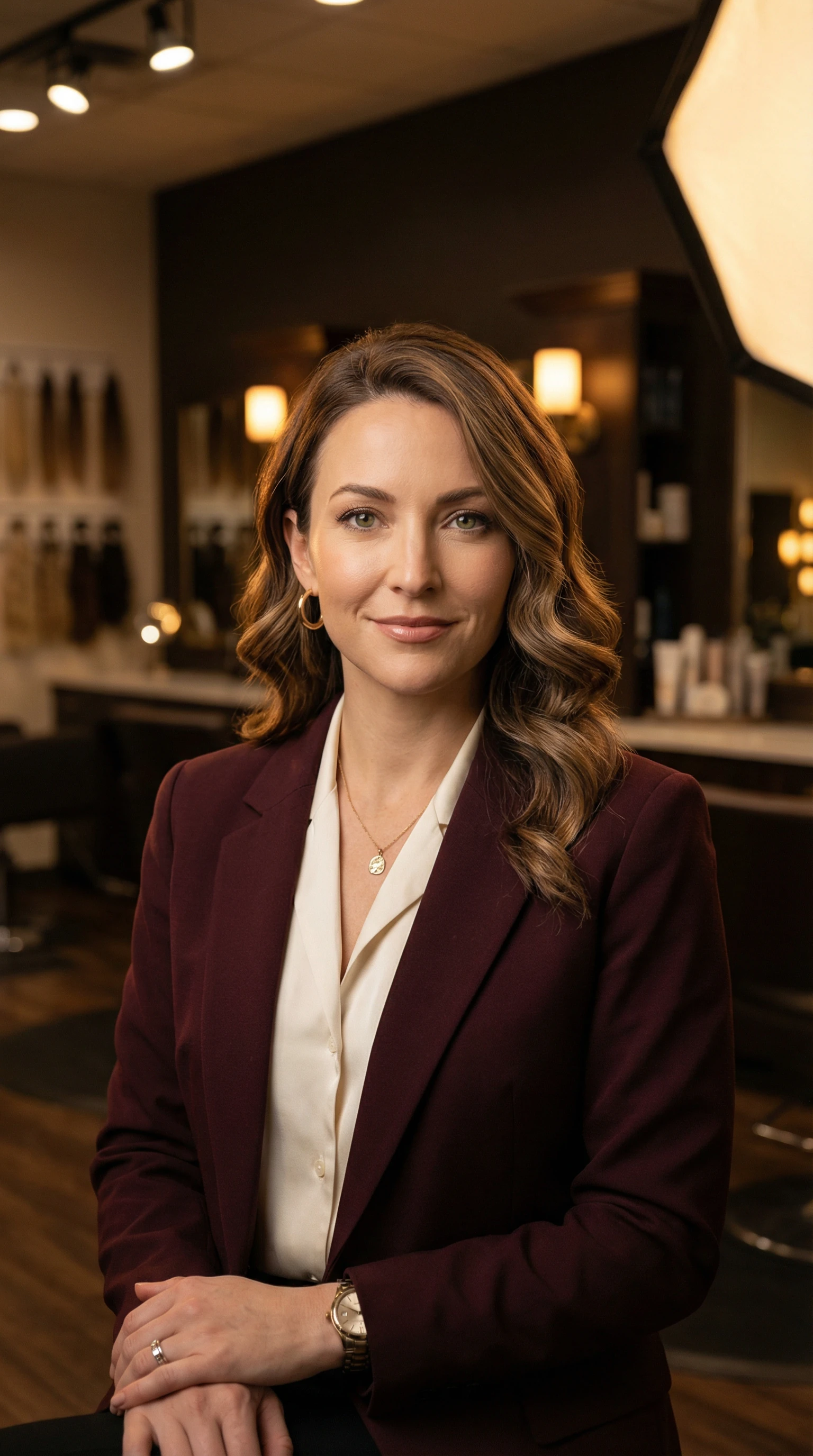 Established stylist with extension hair samples