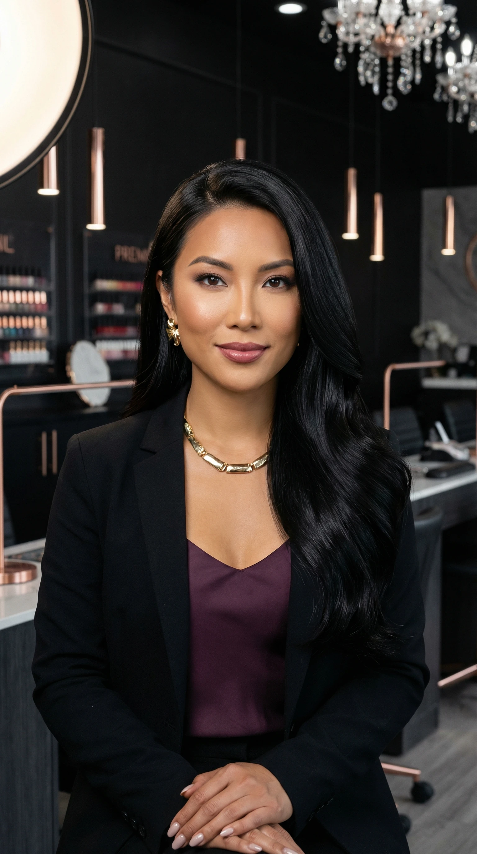 Nail salon owner in luxury environment