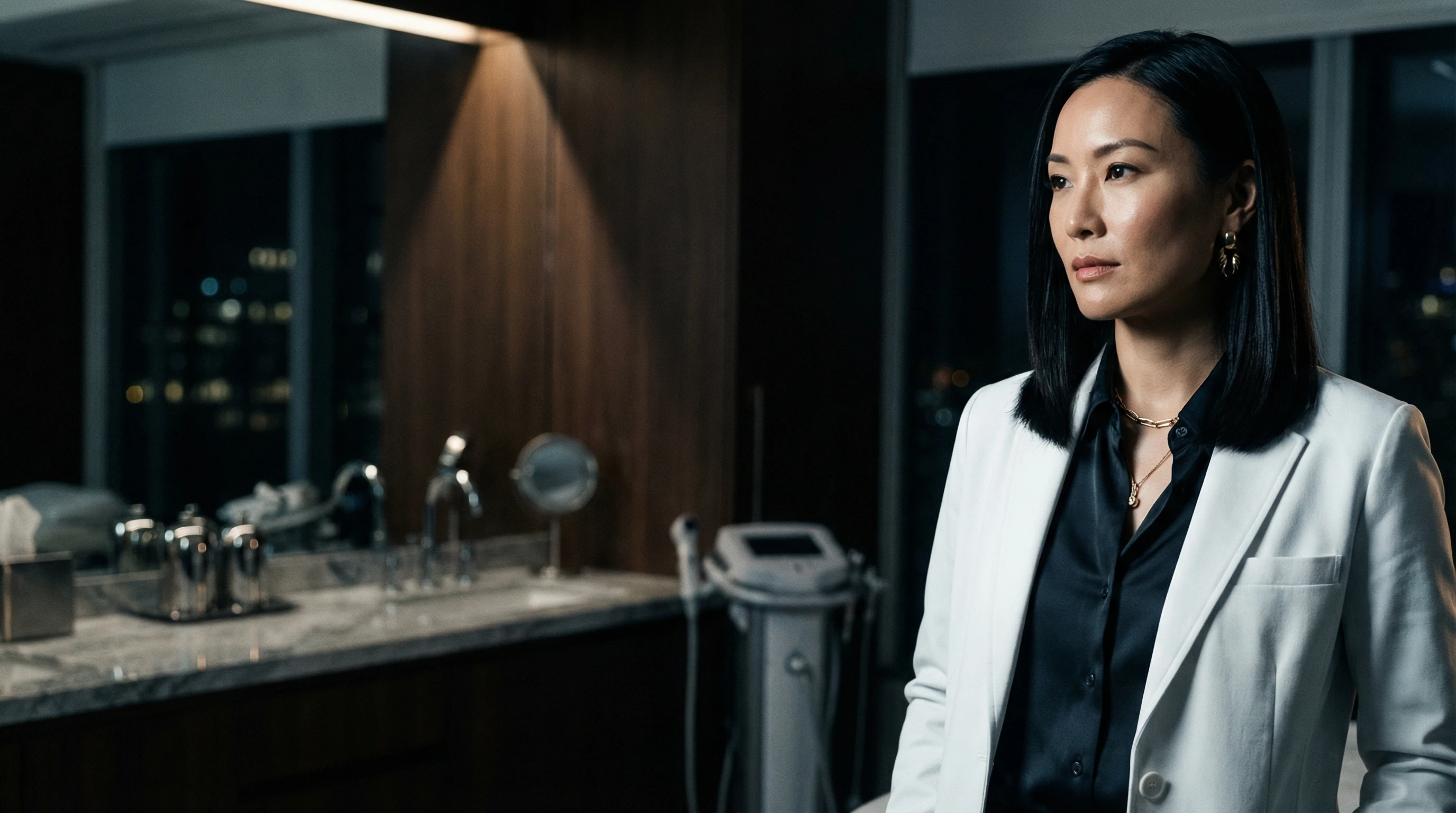 Med spa owner in luxury clinical environment